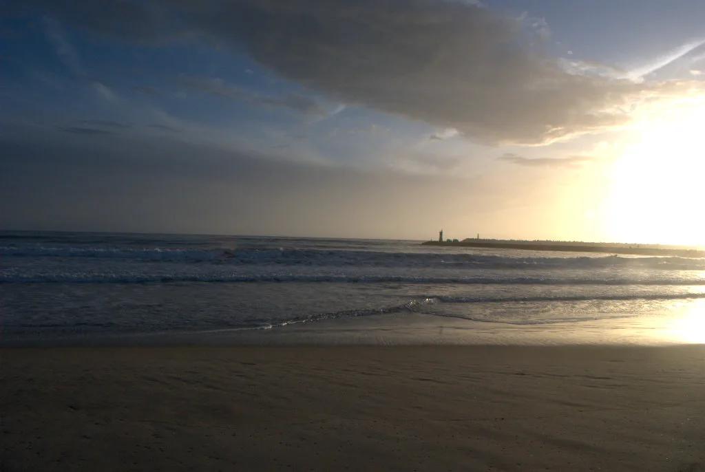 Praia do Cabedelo ao fim da tarde, em Viana do Castelo